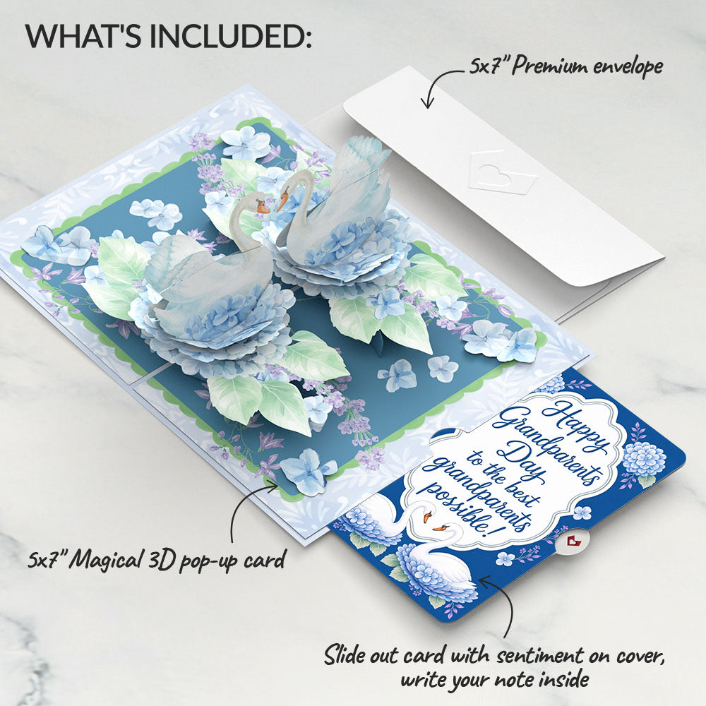 Always and Forever Swans Pop-Up Card and Grandparents Day Sentiment Set
