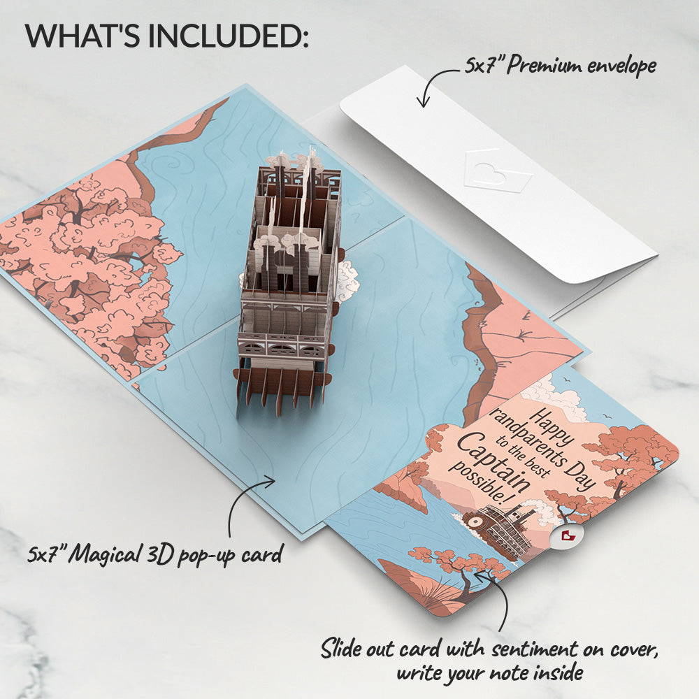 Steamboat on the River Pop-Up Card and Grandparents Day Sentiment Set
