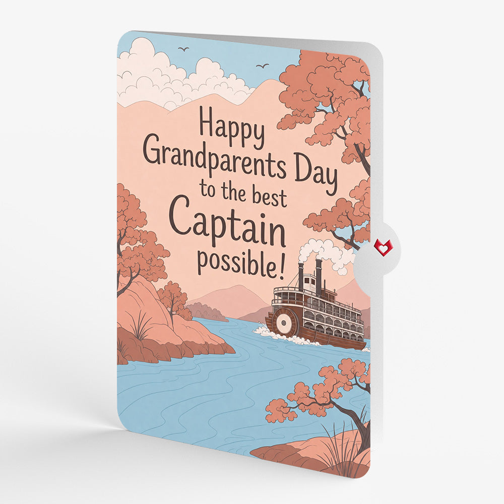 Steamboat on the River Pop-Up Card and Grandparents Day Sentiment Set