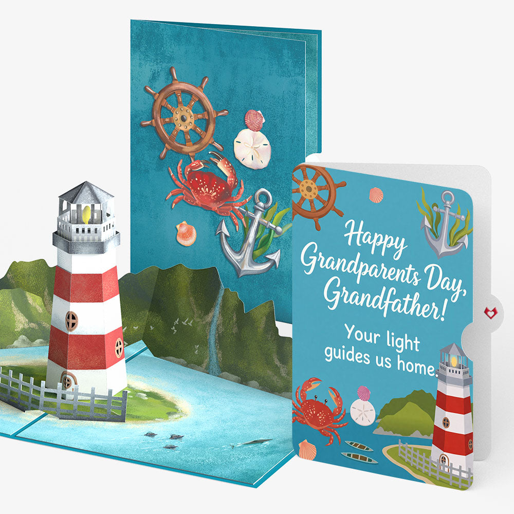 Coastal Lighthouse Pop-Up Card and Grandparents Day Sentiment Set