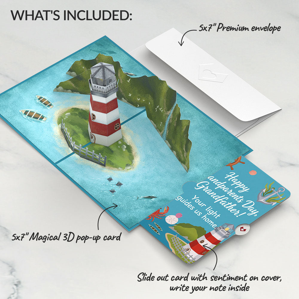 Coastal Lighthouse Pop-Up Card and Grandparents Day Sentiment Set