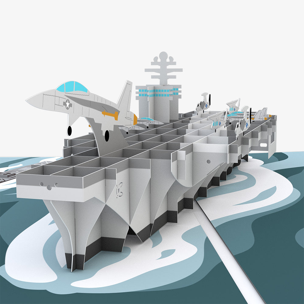 U.S. Aircraft Carrier Pop-Up Card and Grandparents Day Sentiment Set