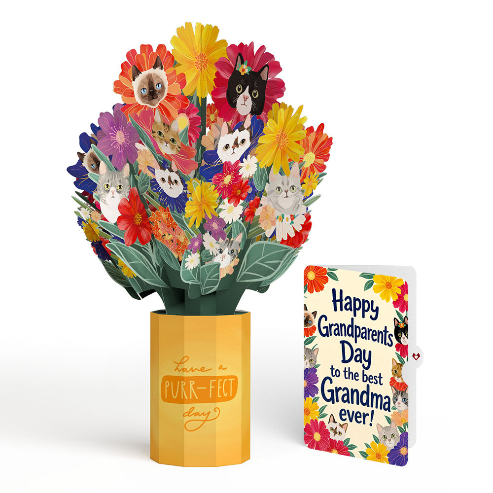 Purr-fect Cat Bouquet and Grandparents Day Sentiment Set