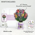 Vibrant Tulip Suncatcher Bouquet and Grandparents Day Sentiment Set