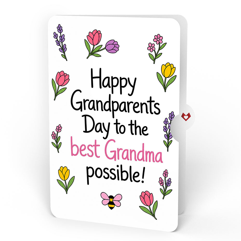 Vibrant Tulip Suncatcher Bouquet and Grandparents Day Sentiment Set