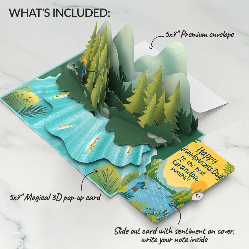 Gone Fishing Pop-Up Card and Grandparents Day Sentiment Set