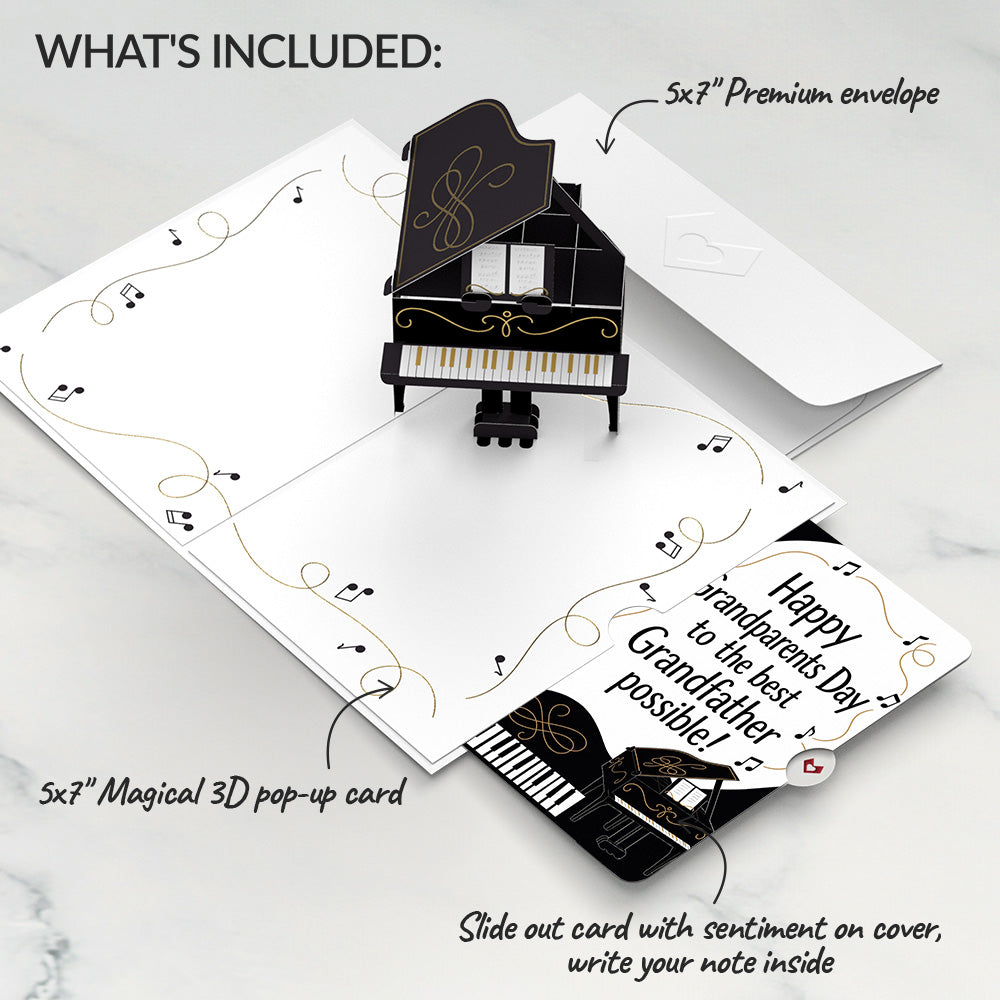 Just a Note Piano Pop-Up Card and Grandparents Day Sentiment Set