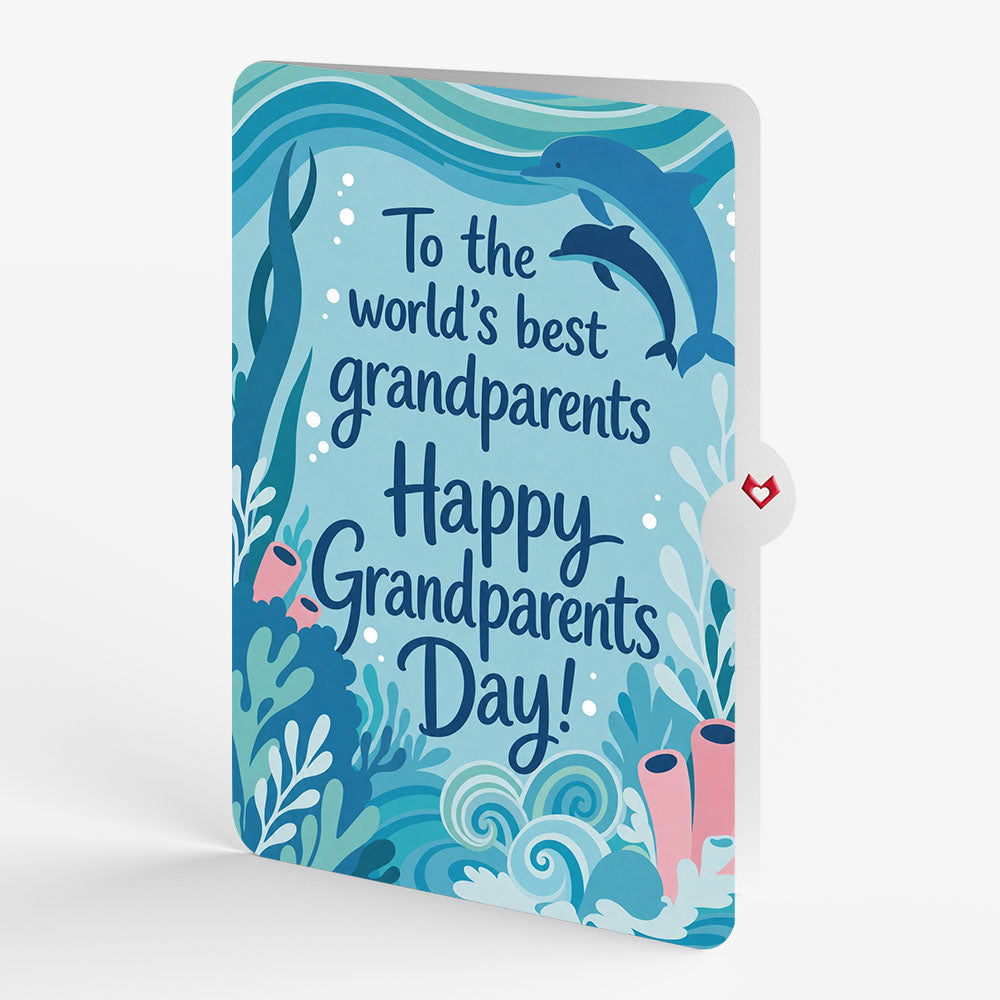 Playful Dolphins Pop-Up Card and Grandparents Day Sentiment Set