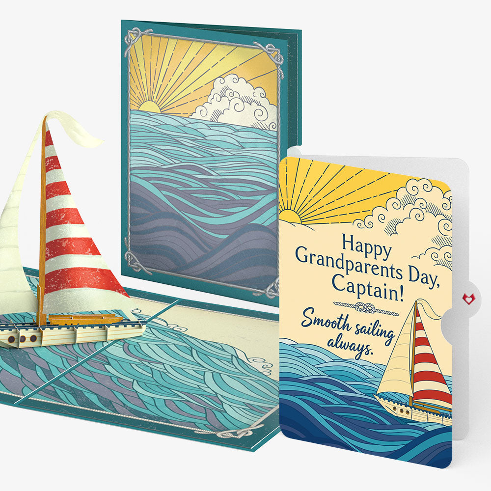 Sailboat on the Horizon Pop-Up Card and Grandparents Day Sentiment Set