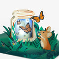 Thinking of You Butterfly Jar Light-Up Pop-Up Card and Grandparents Day Sentiment Set