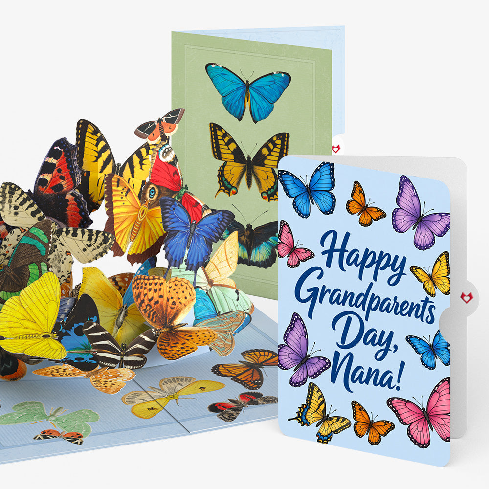 Butterflies in Flight Pop-Up Card and Grandparents Day Sentiment Set