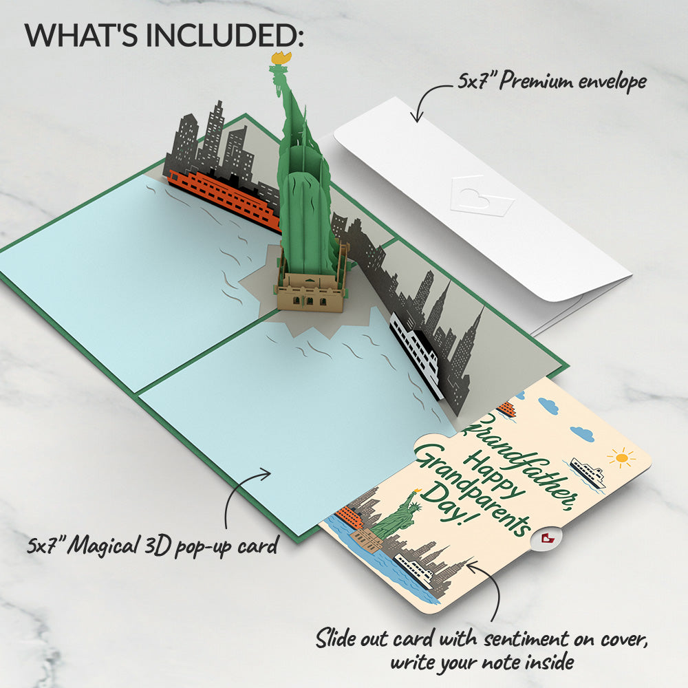 Statue of Liberty Pop-Up Card and Grandparents Day Sentiment Set