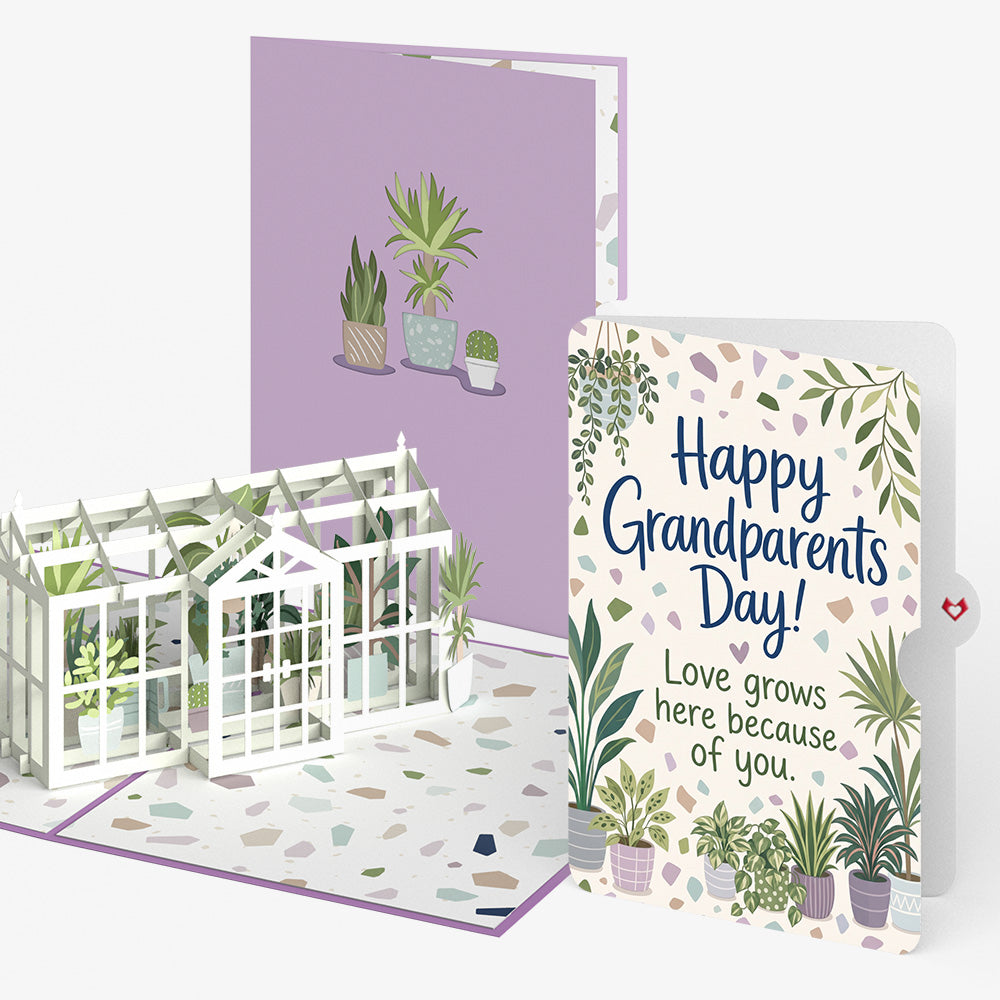 Greenhouse Garden Pop-Up Card and Grandparents Day Sentiment Set