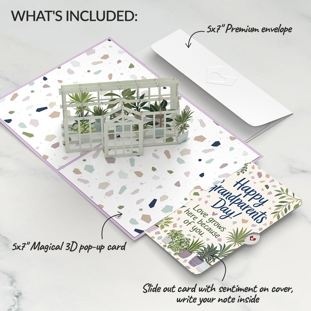 Greenhouse Garden Pop-Up Card and Grandparents Day Sentiment Set