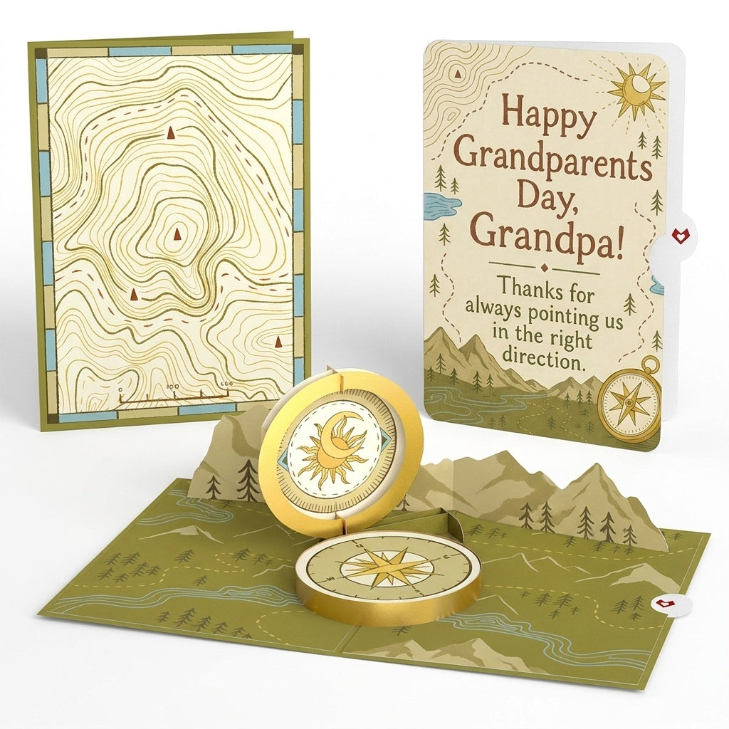 Guiding Compass Pop-Up Card and Grandparents Day Sentiment Set