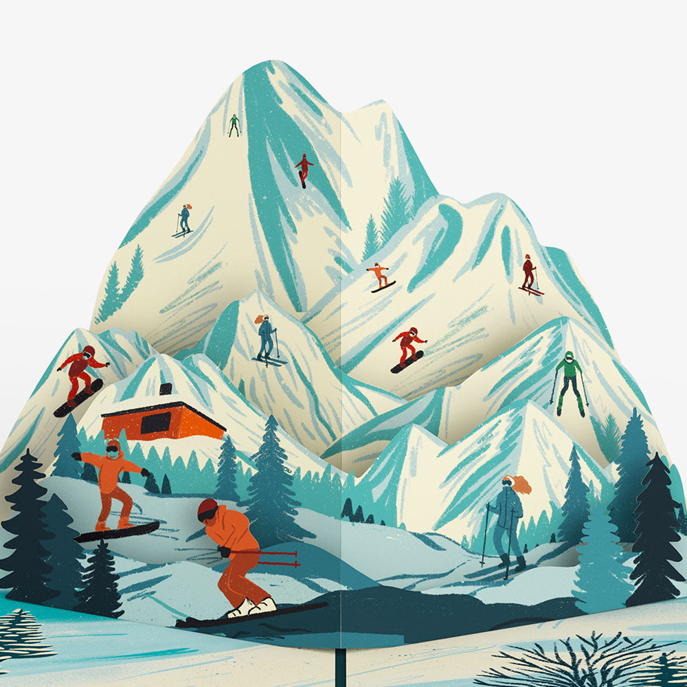Mountain Snowboard Adventure Pop-Up Card and Grandparents Day Sentiment Set