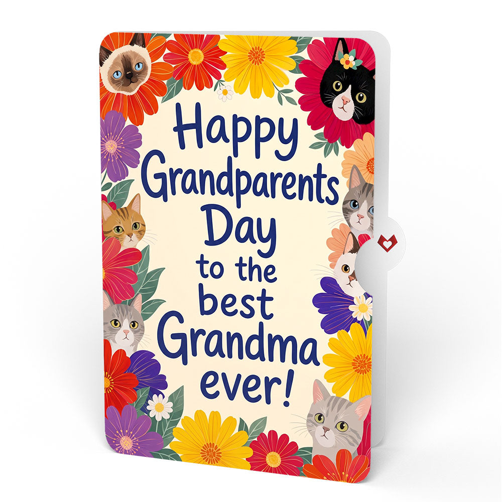 Purr-fect Cat Bouquet and Grandparents Day Sentiment Set for Grandmother