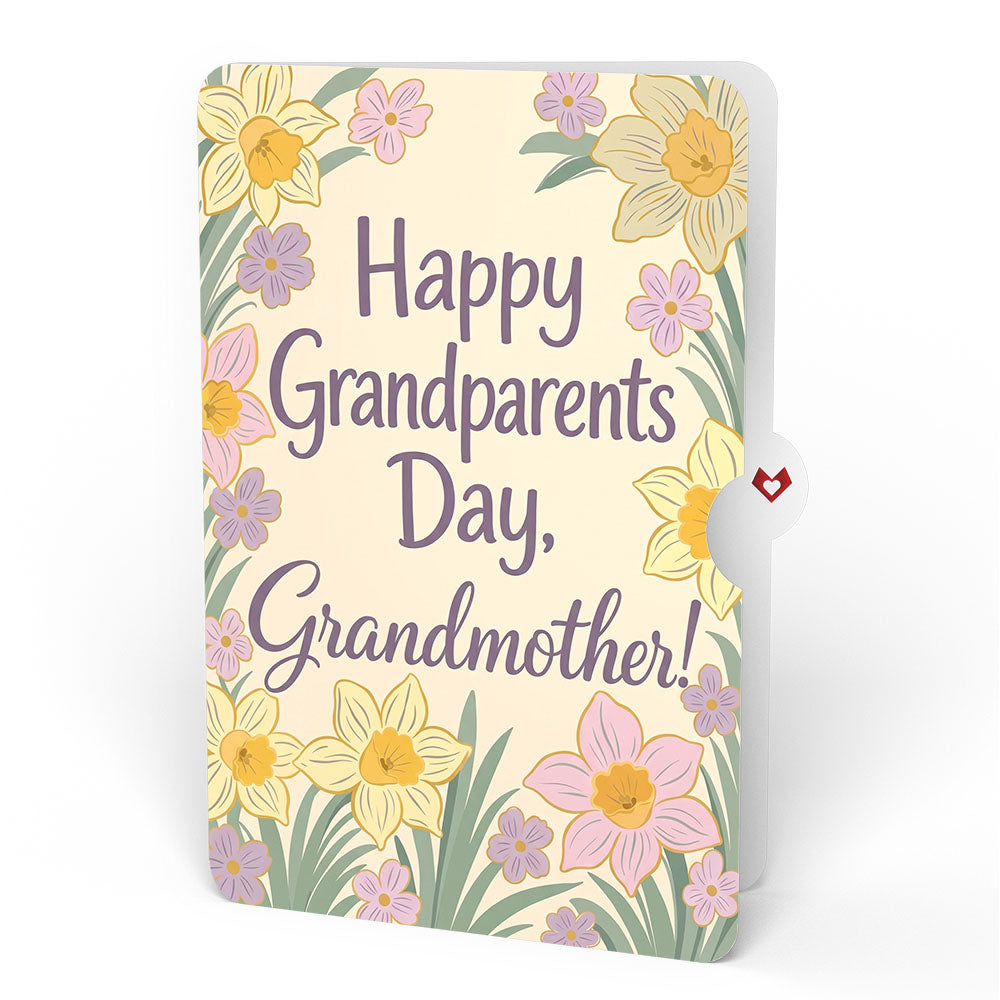 Gilded Daffodil Luxe Bouquet and Grandparents Day Sentiment Set