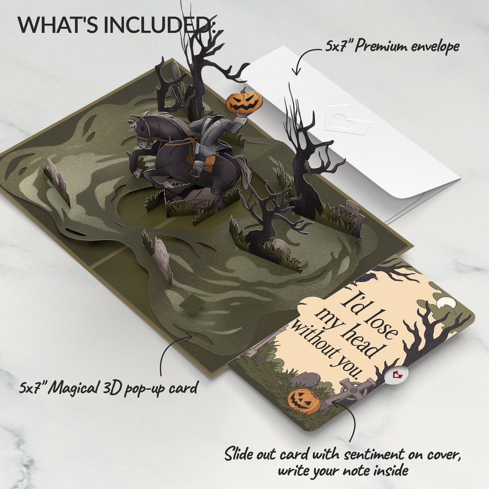 Headless Horseman Halloween Pop-Up Card and Lose My Head Sentiment Set