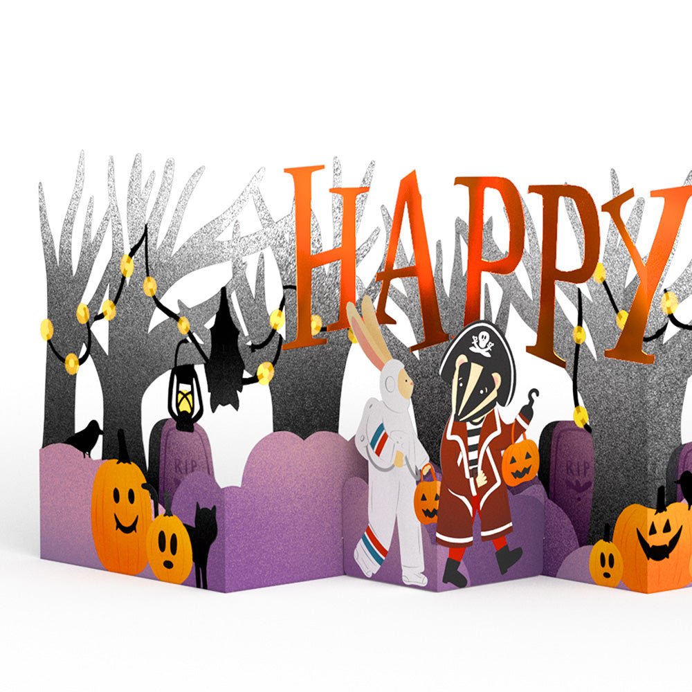 Happy Halloween Trick-or-Treat Loooooong Card™ (Expands to 2 feet) and Partners In Crime Sentiment Set