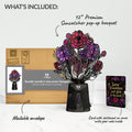 Moonlit Amethyst Halloween Suncatcher Bouquet and Glow In The Dark Sentiment Set