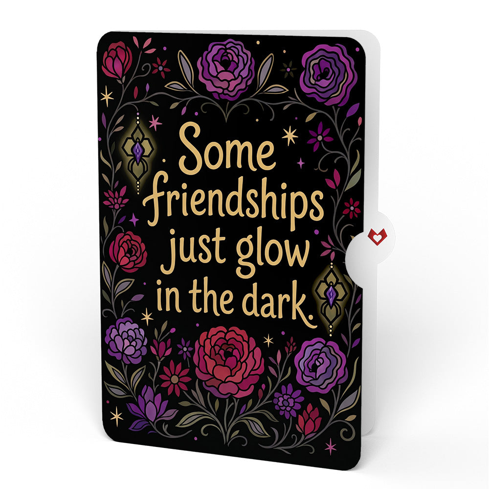 Moonlit Amethyst Halloween Suncatcher Bouquet and Glow In The Dark Sentiment Set