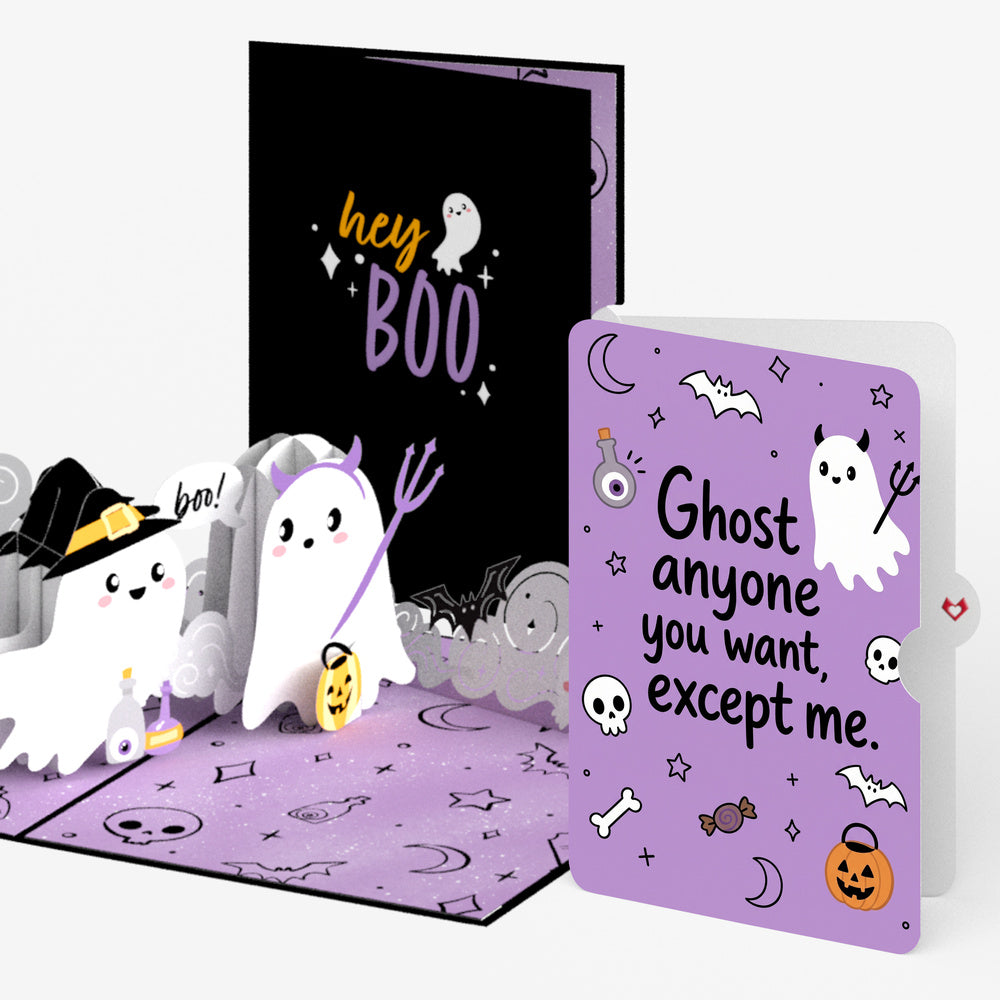 'Hey Boo' Ghosts Halloween Pop-Up Card and Sentiment Set