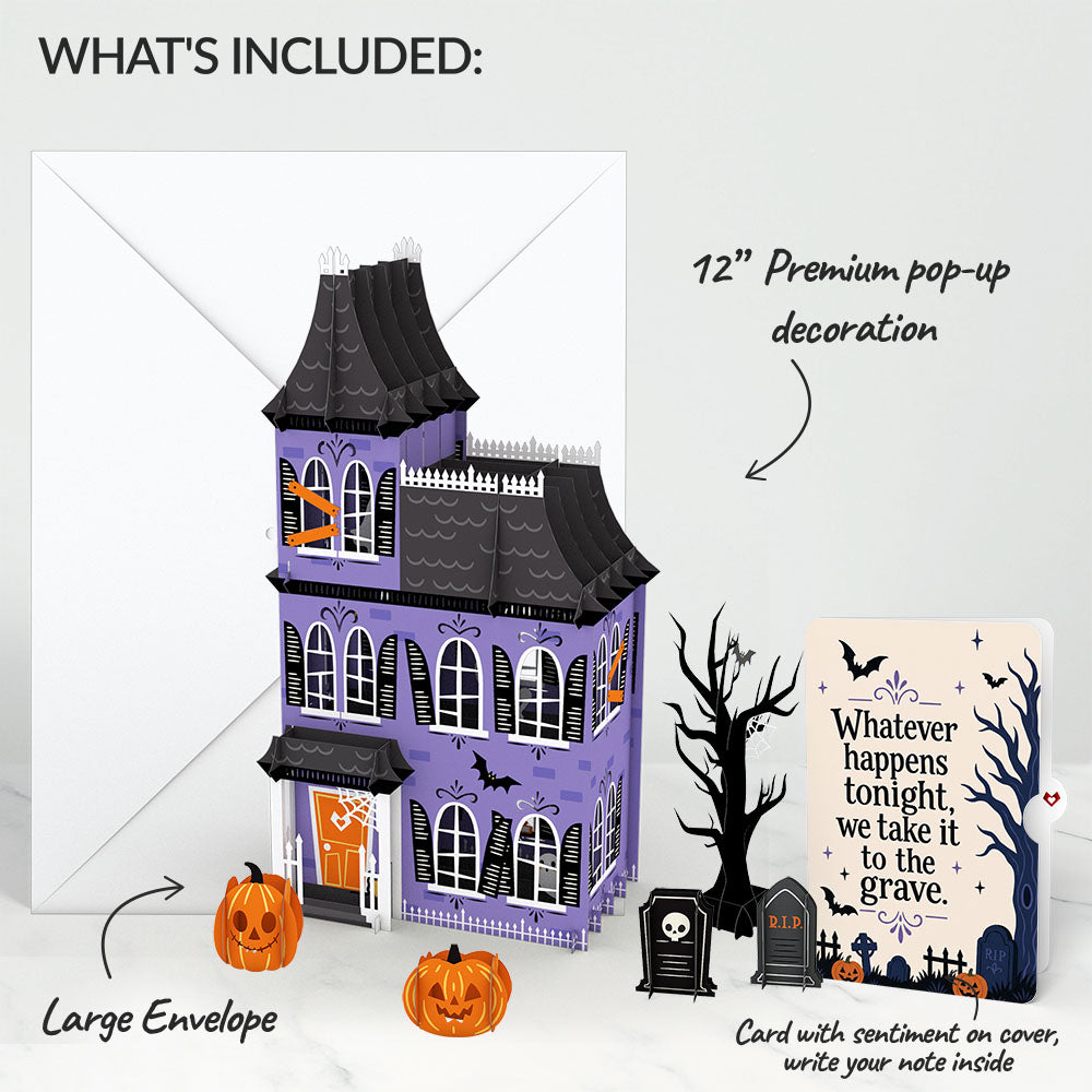 Haunted House Halloween Giant Pop-Up Gift and Take It To The Grave Sentiment Set