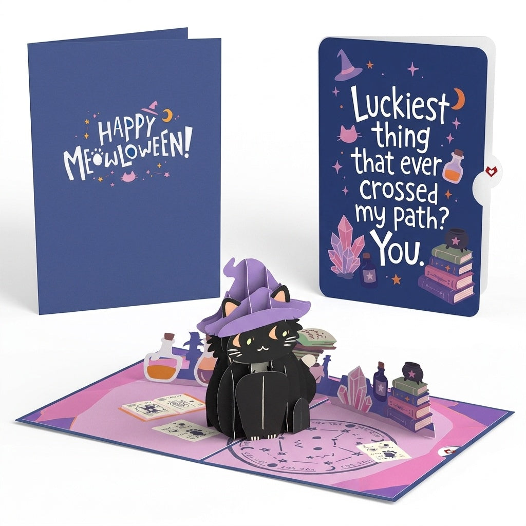 Halloween Cat Classic Pop-Up Card and Crossed My Path Sentiment Set