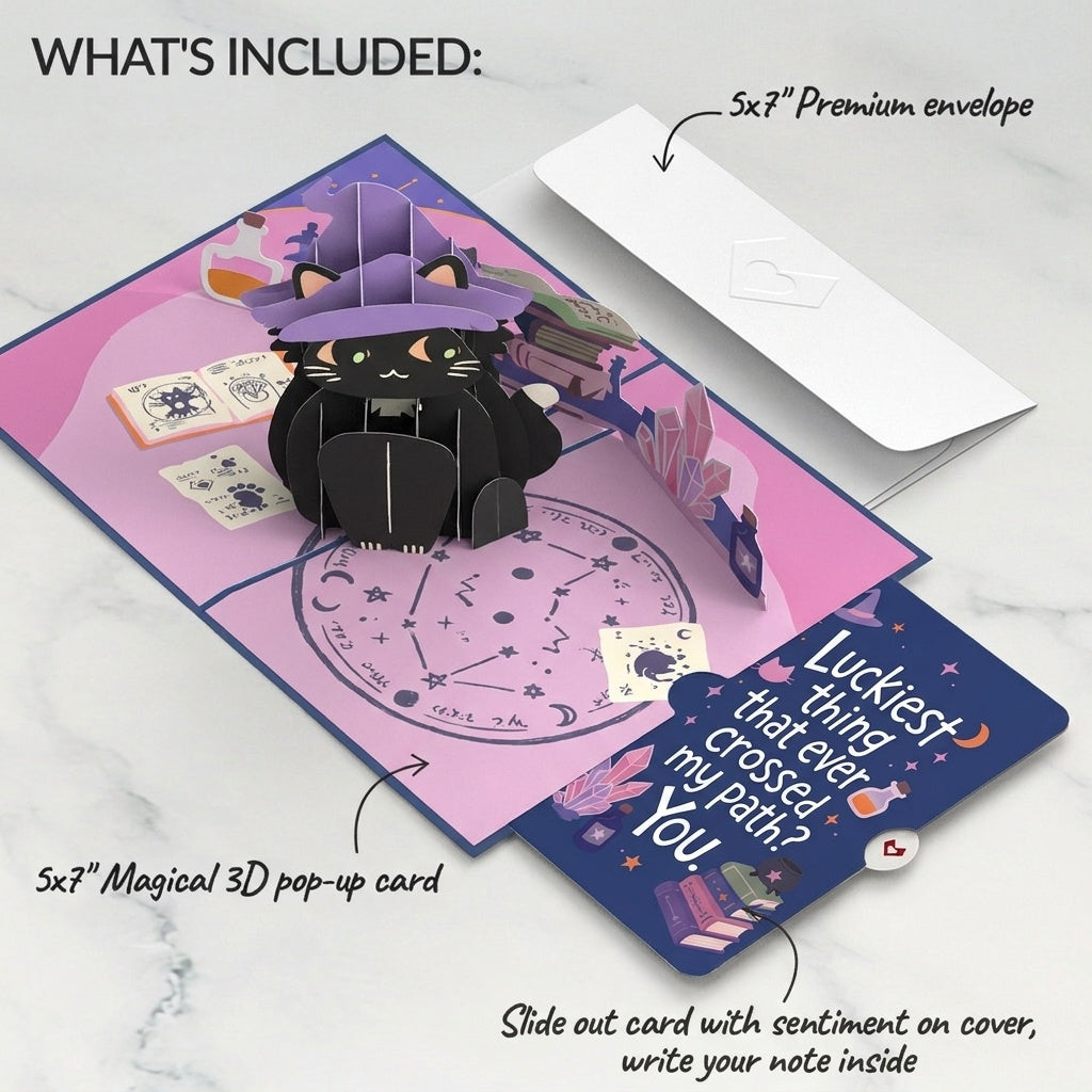 Halloween Cat Classic Pop-Up Card and Crossed My Path Sentiment Set
