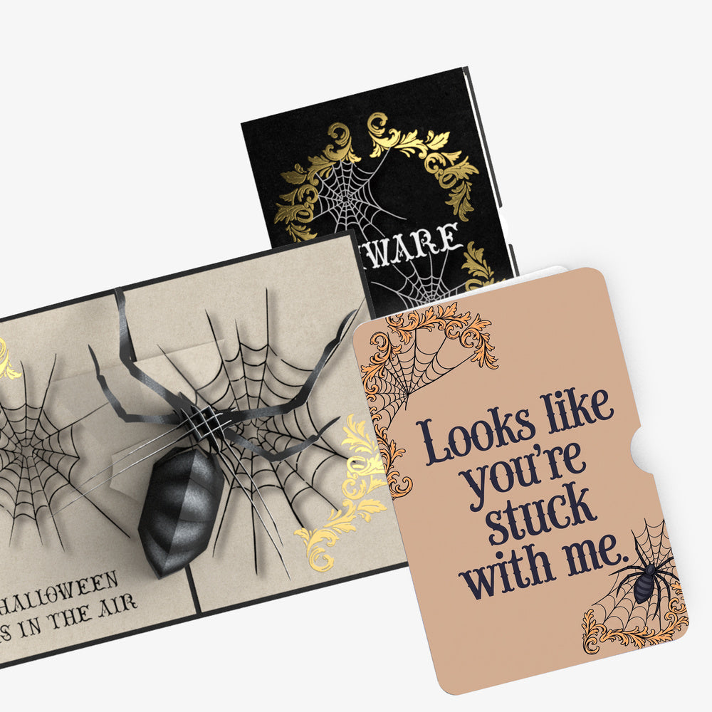 Beware Halloween Spider Pop-Up Card and Stuck With Me Sentiment Set