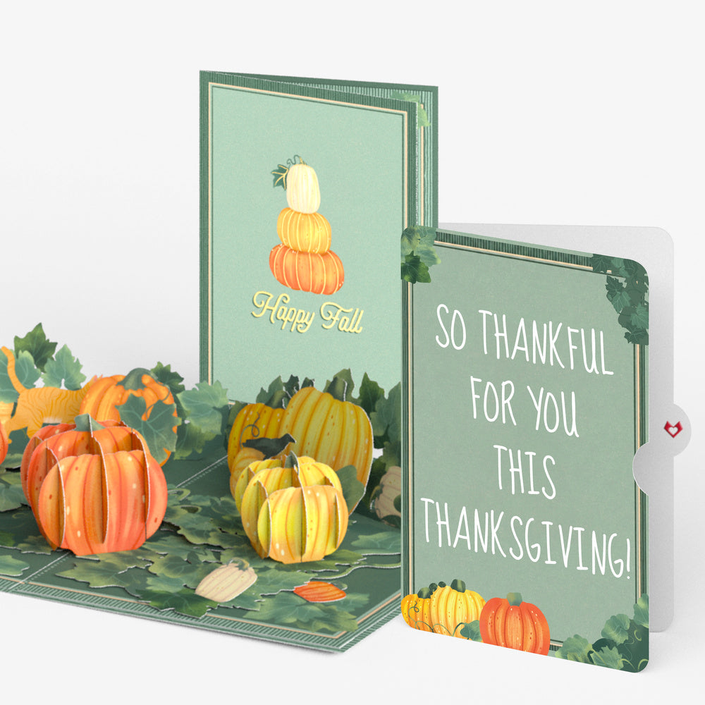 Happy Fall Pumpkin Patch Thanksgiving Pop-Up Card and Sentiment Set