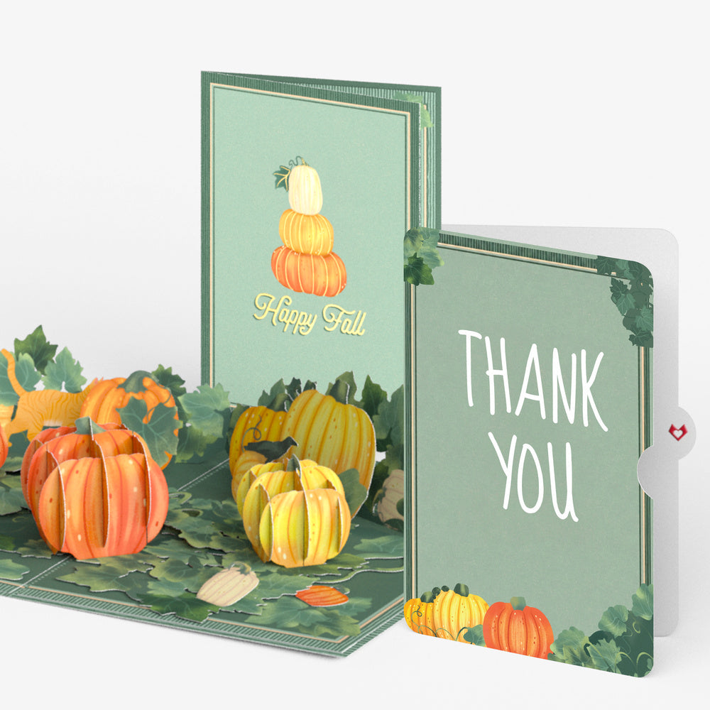 Happy Fall Pumpkin Patch Thank You Pop-Up Card and Sentiment Set