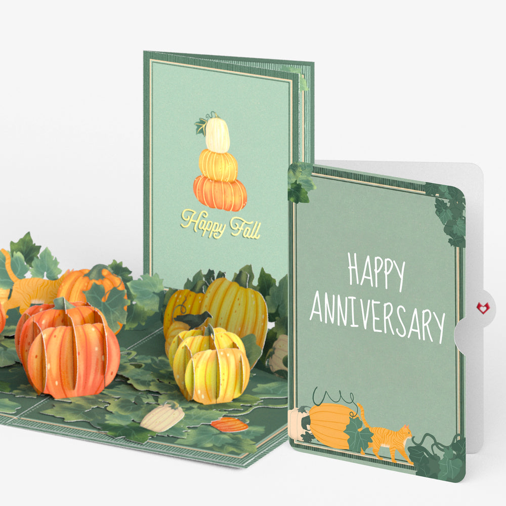 Happy Fall Pumpkin Patch Anniversary Pop-Up Card and Sentiment Set