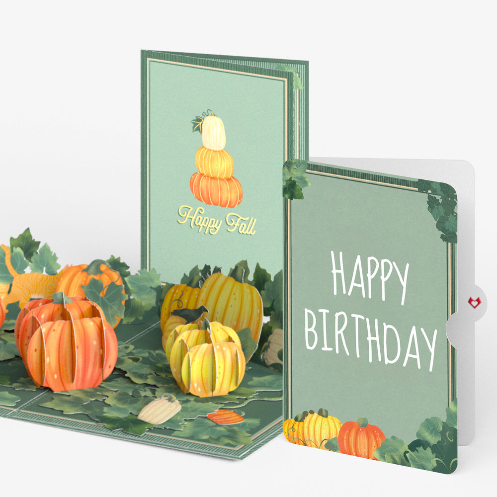 Happy Fall Pumpkin Patch Birthday Pop-Up Card and Sentiment Set