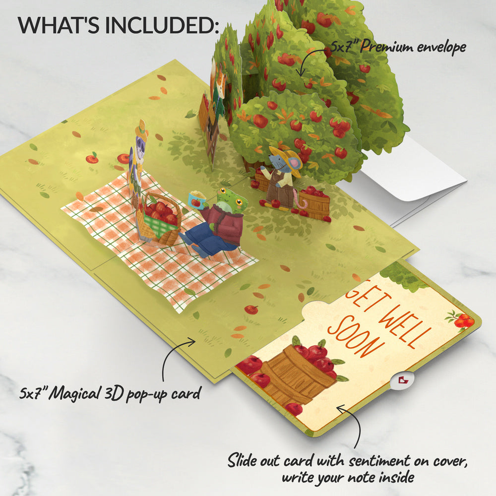 Woodland Animals Autumn Greetings Get Well Pop-Up Card and Sentiment Set