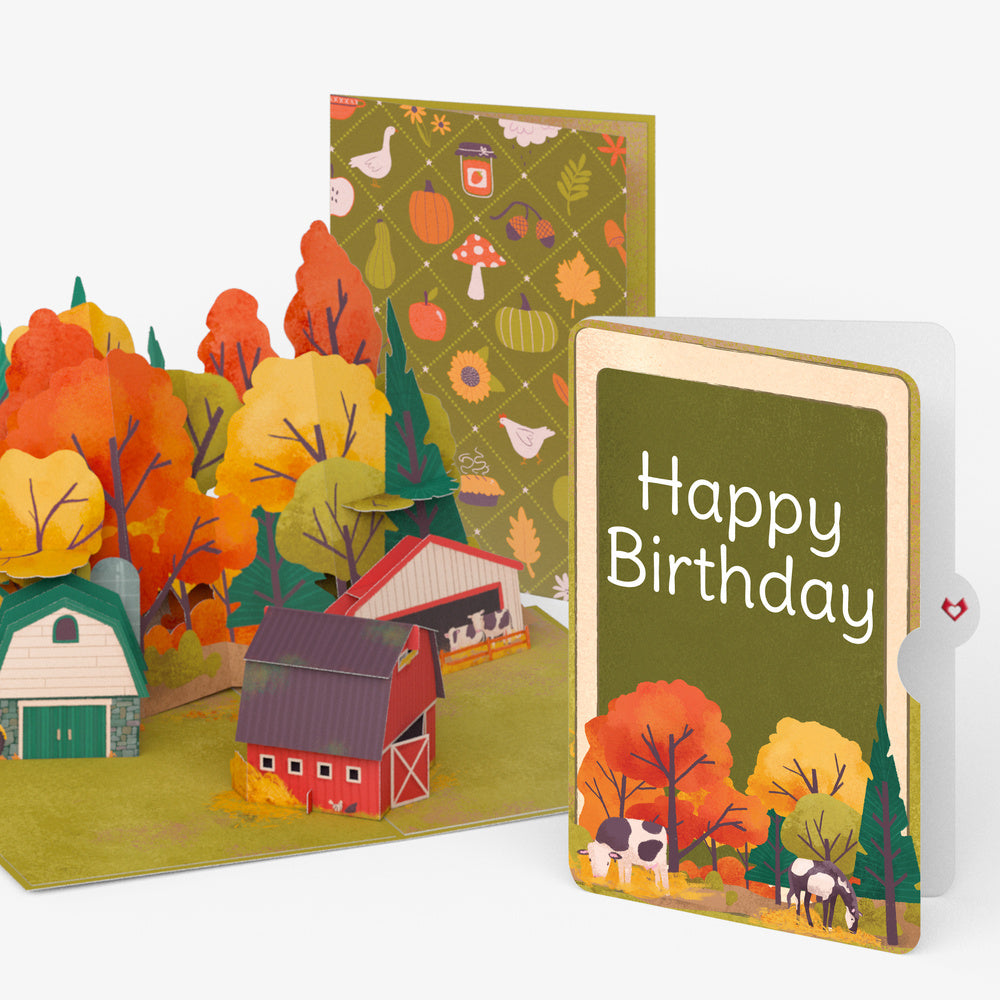 Fall Rustic Farm Birthday Pop-Up Card and Sentiment Set