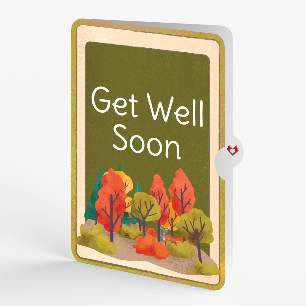 Fall Rustic Farm Get Well Pop-Up Card and Sentiment Set
