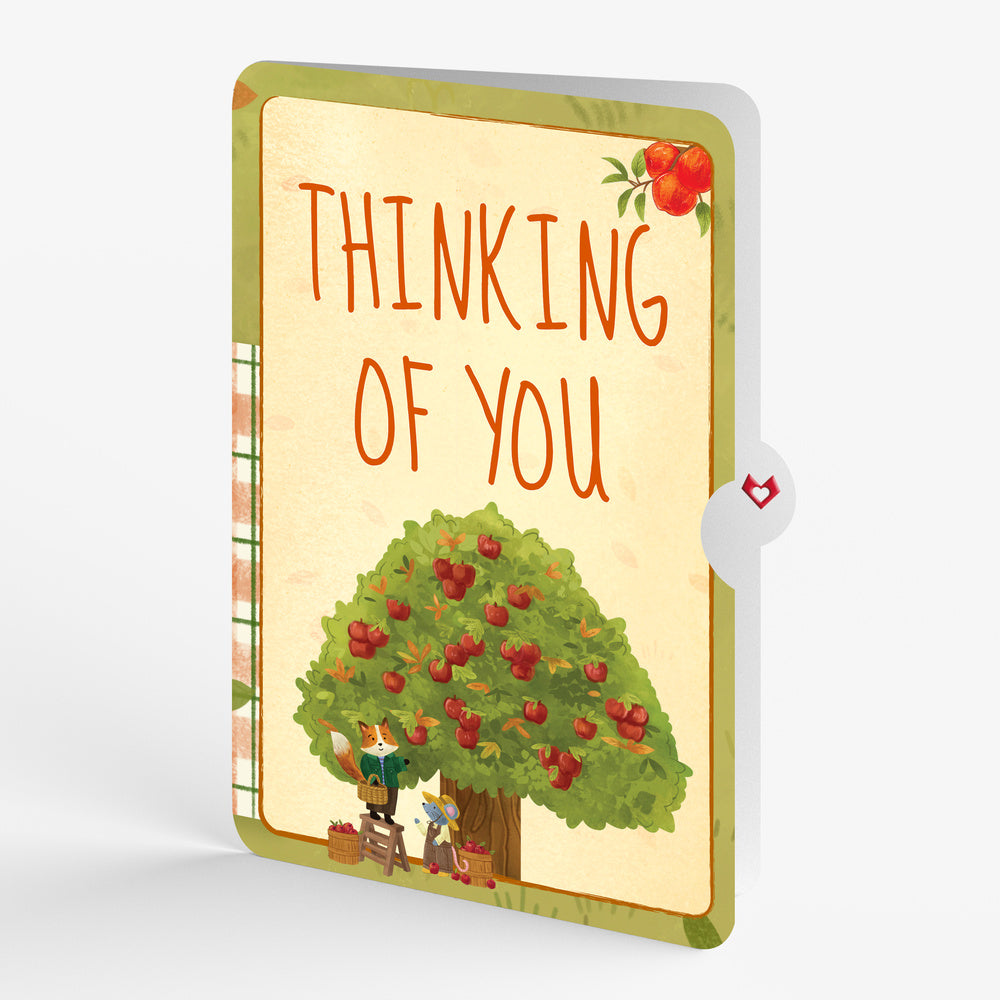 Woodland Animals Autumn Greetings Thinking of You Pop-Up Card and Sentiment Set