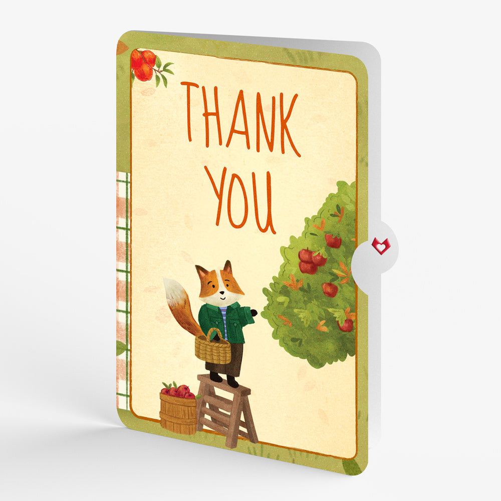 Woodland Animals Autumn Greetings Thank You Pop-Up Card and Sentiment Set