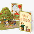 Woodland Animals Autumn Greetings Birthday Pop-Up Card and Sentiment Set