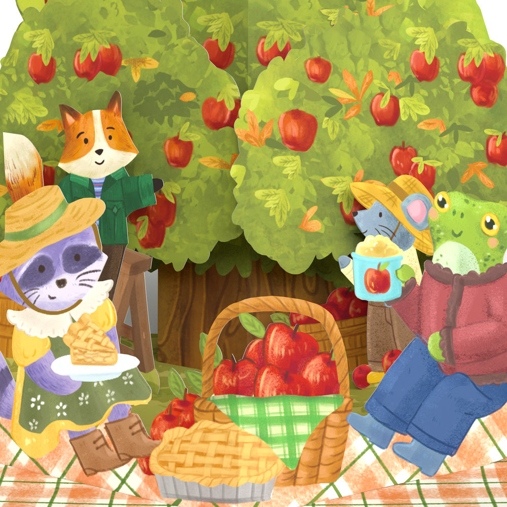 Woodland Animals Autumn Greetings Birthday Pop-Up Card and Sentiment Set