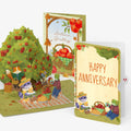 Woodland Animals Autumn Greetings Anniversary Pop-Up Card and Sentiment Set