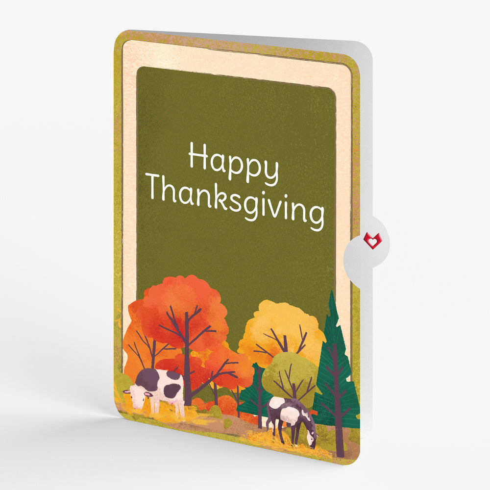 Fall Rustic Farm Thanksgiving Pop-Up Card and Sentiment Set
