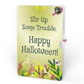 Halloween Cauldron Light-Up Bouquet and Stir Up Trouble Sentiment Set