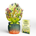 Halloween Cauldron Light-Up Bouquet and Full of Magic Sentiment Set for Kid