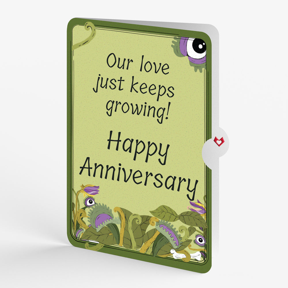 Creepiest Greetings Halloween Venus Flytrap Pop-Up Card and Growing Love Anniversary Sentiment Set