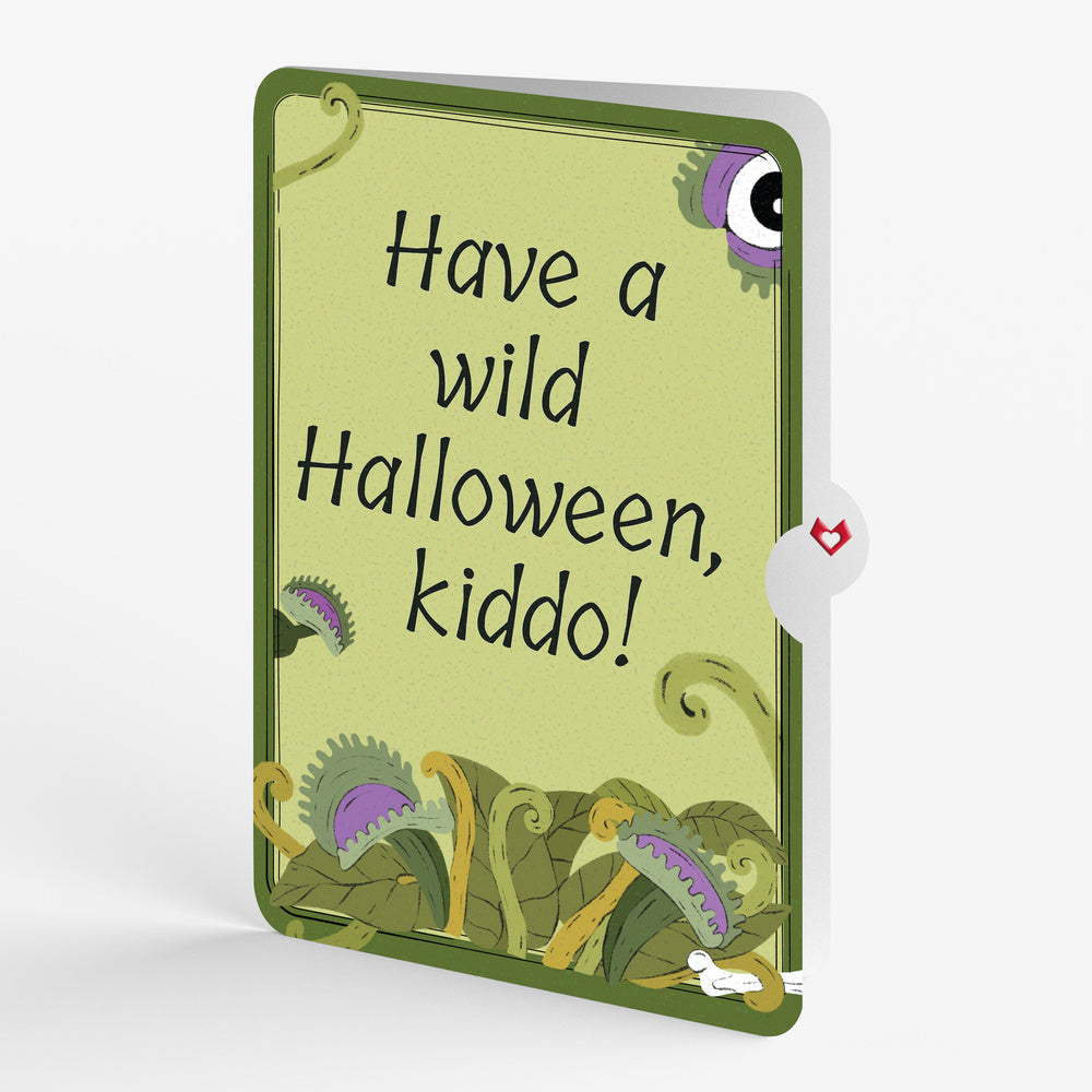Creepiest Greetings Halloween Venus Flytrap Pop-Up Card and Sentiment Set for Kid