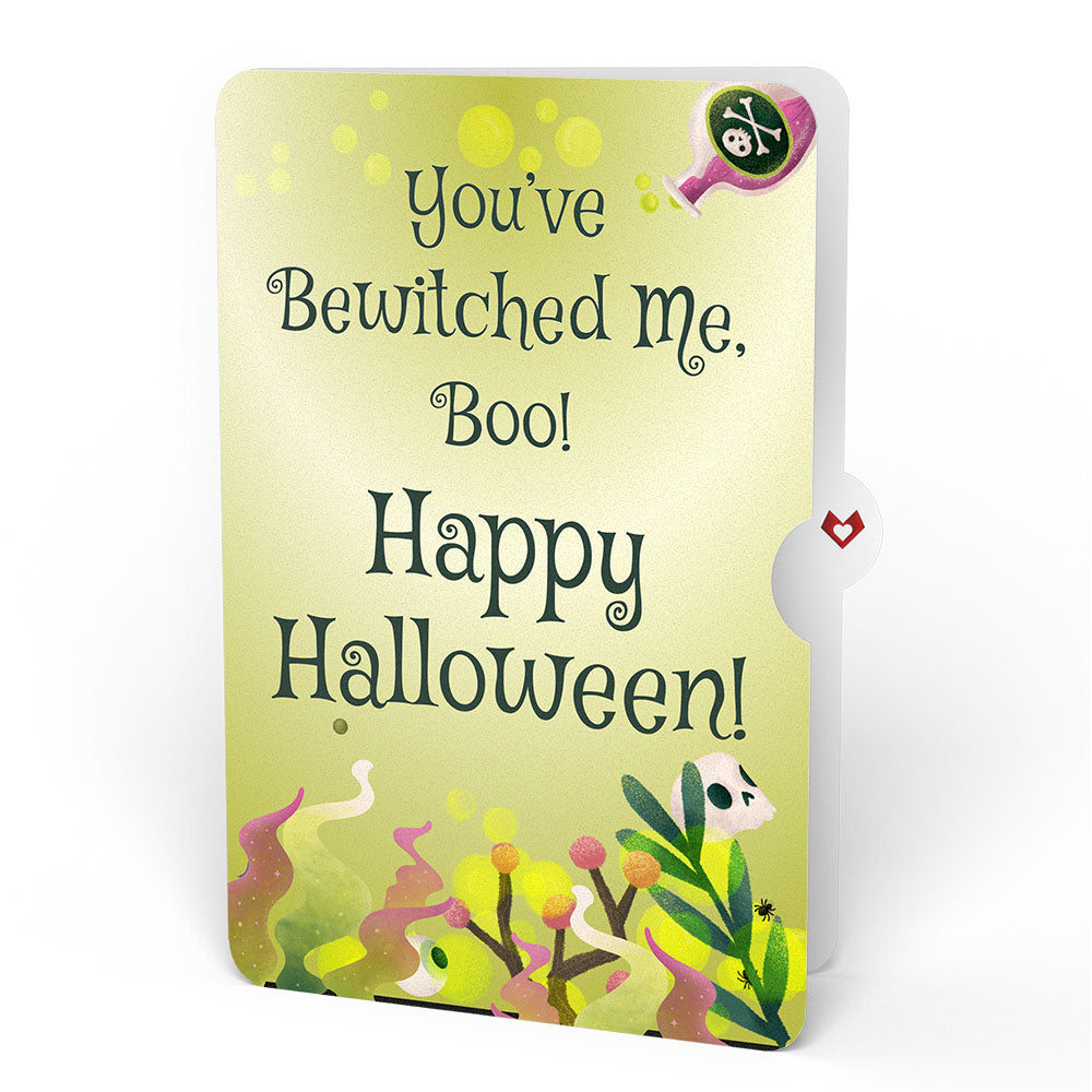 Halloween Cauldron Light-Up Bouquet and You’ve Bewitched Me Sentiment Set