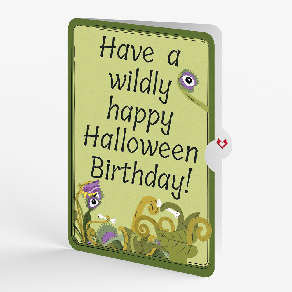 Creepiest Greetings Halloween Venus Flytrap Pop-Up Card and Eyeball Plants Birthday Sentiment Set